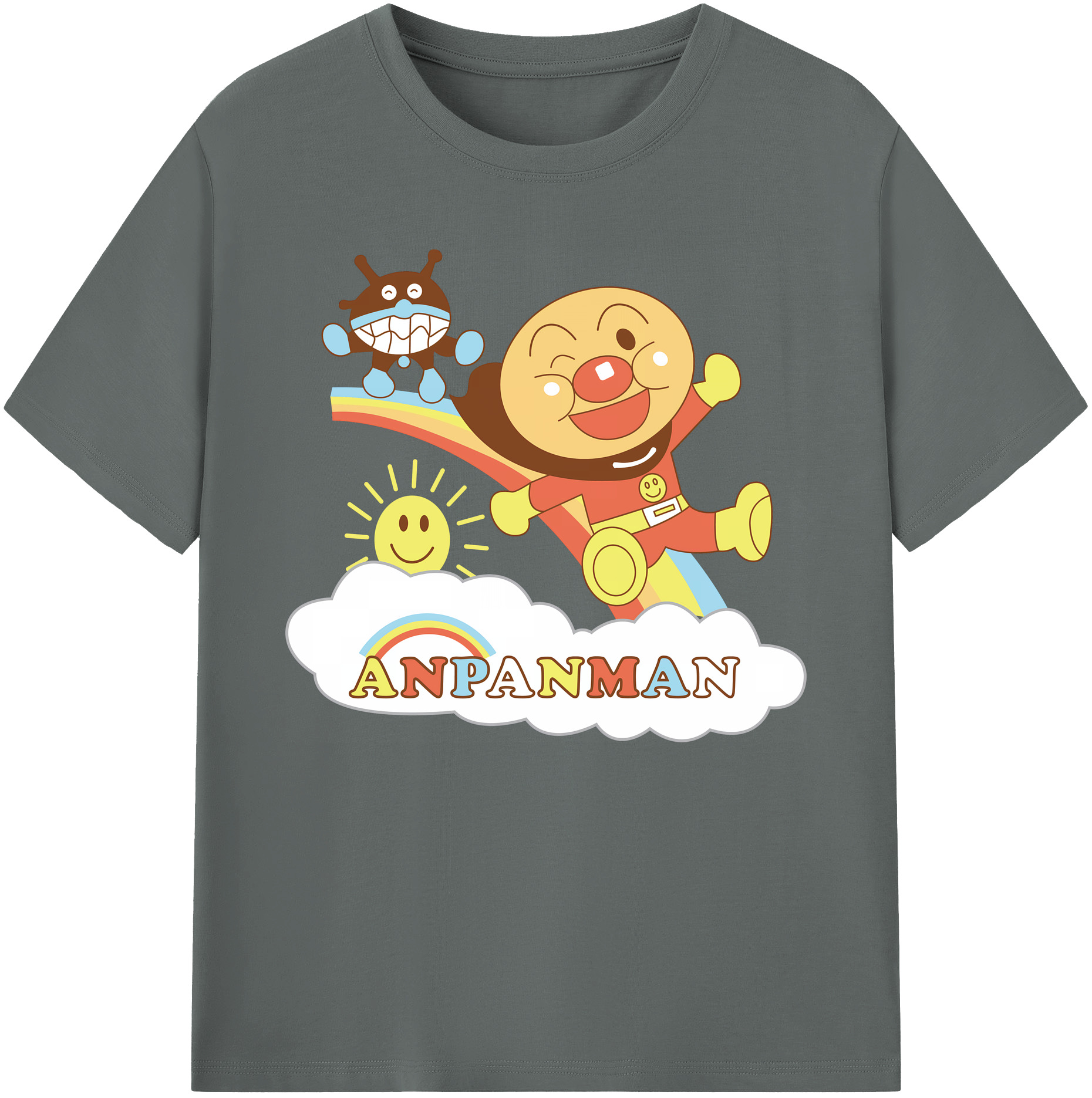 （画像用） アンパンマン Anpanman 綿100％ メンズ半袖Tシャツ｜肌触りやわらか＆通気性